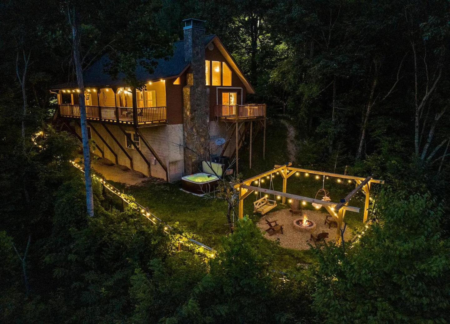 Maggie Valley Cabin With Beautiful Mountain Views, Hottub, Pet Friendly, Gameroom, Fireplace エクステリア 写真